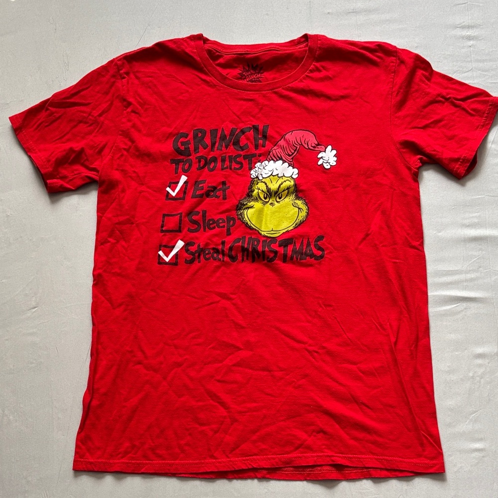 Dr. Seuss Red Grinch To-Do List Tee